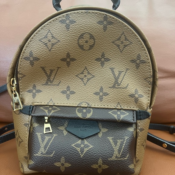 Authentic Louis Vuitton Reverse Monogram Palm Springs Mini Backpack - Picture 2 of 13